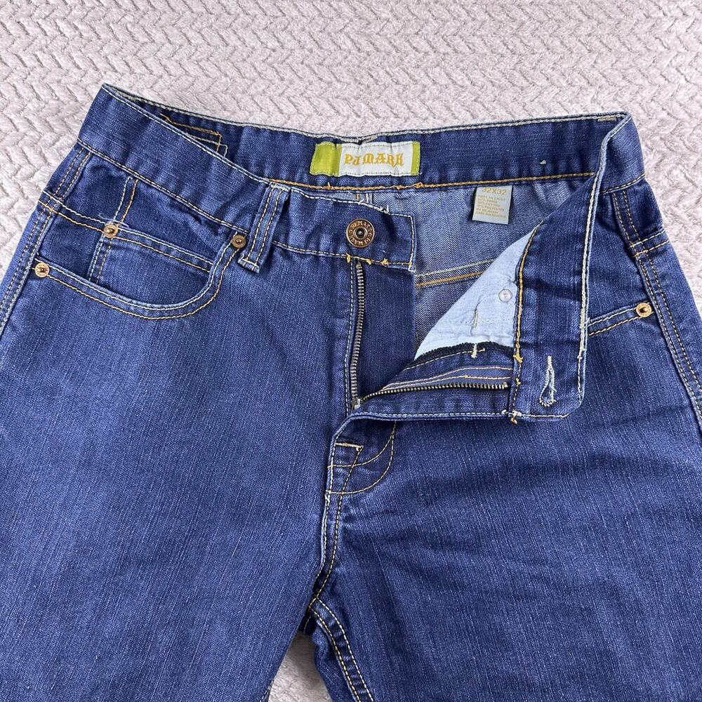 Y2K Vintage PJ Mark Jeans Wide Straight Leg 32 X‎ 32 Embroidered- EUC - Picture 7 of 15